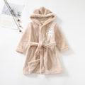 Kids Hooded Flannel Bathrobe