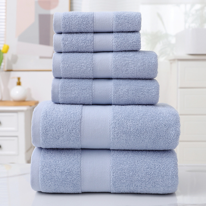 6-Piece Cotton Absorbent Towel Bath Set