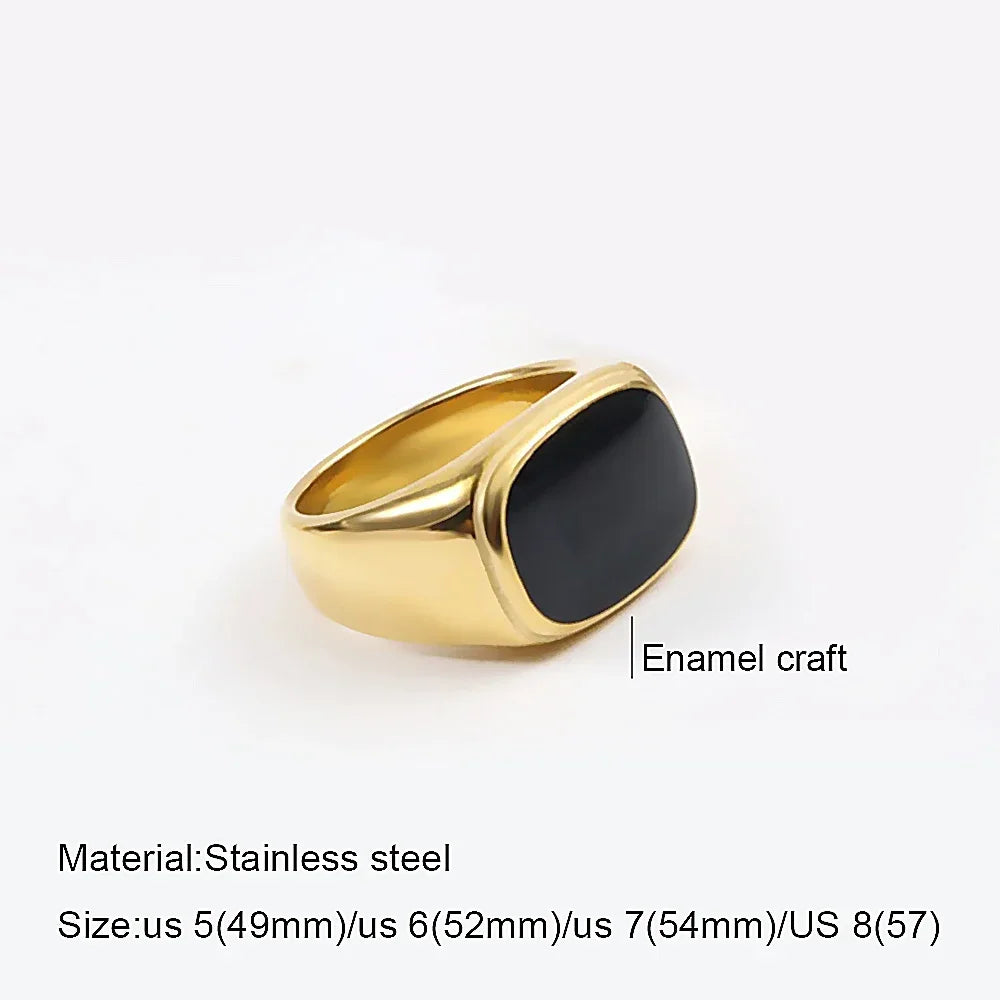 Fashiona golden croissant Stainless Steel rings for women Geometric minimalism ring Couple Matching Jewlery Gifts Do not fade