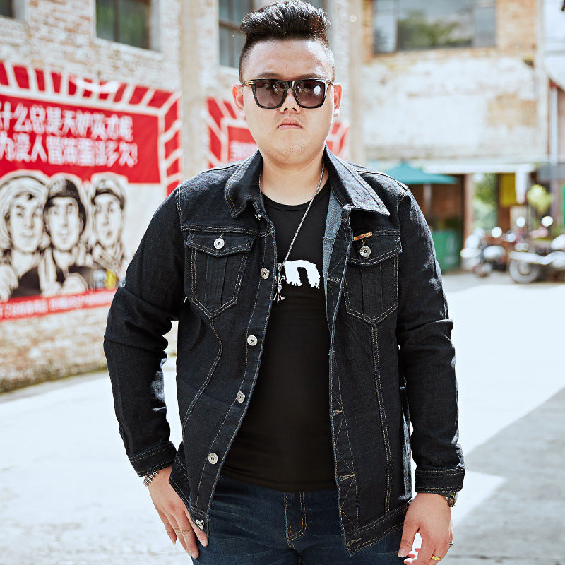 Men Plus Size Denim Jacket