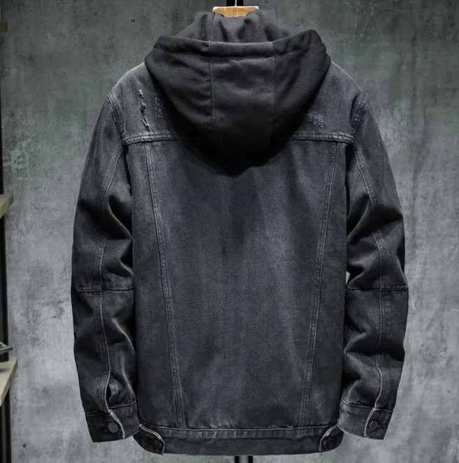 Men Velvet Denim Jacket