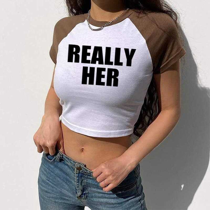 Women Really Her Cropped T-Shirt