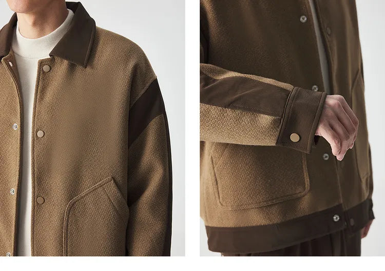 Men Lapel Down Jacket