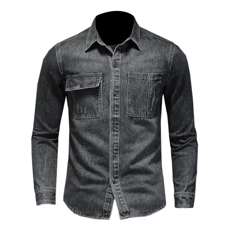Men Marvel Venom Denim Shirt Jacket