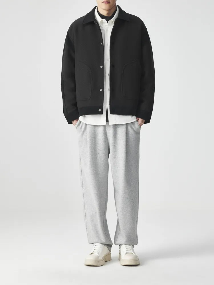 Men Lapel Down Jacket