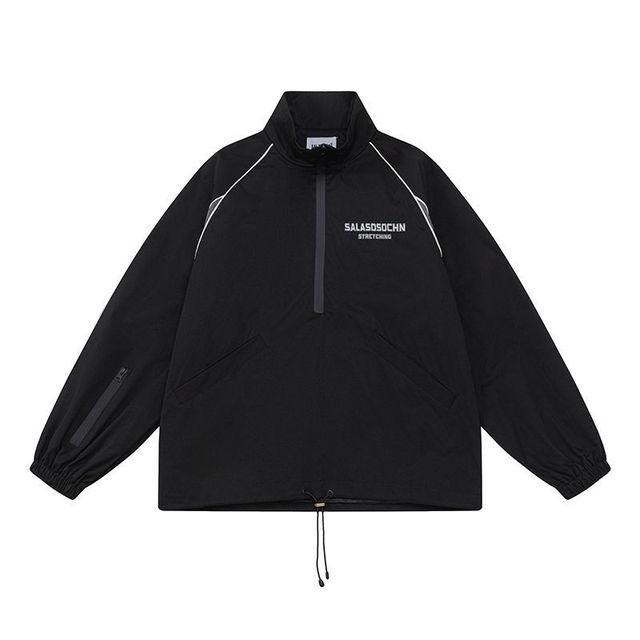 Men Trendy Stand Collar Pullover Jacket