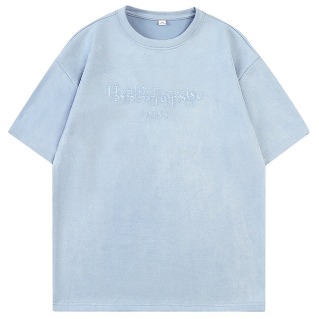 Men and Women Vintage Oversized Suede T-Shirt
