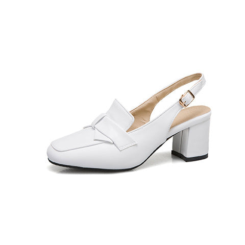 Baotou Sandals with Thick High Heels