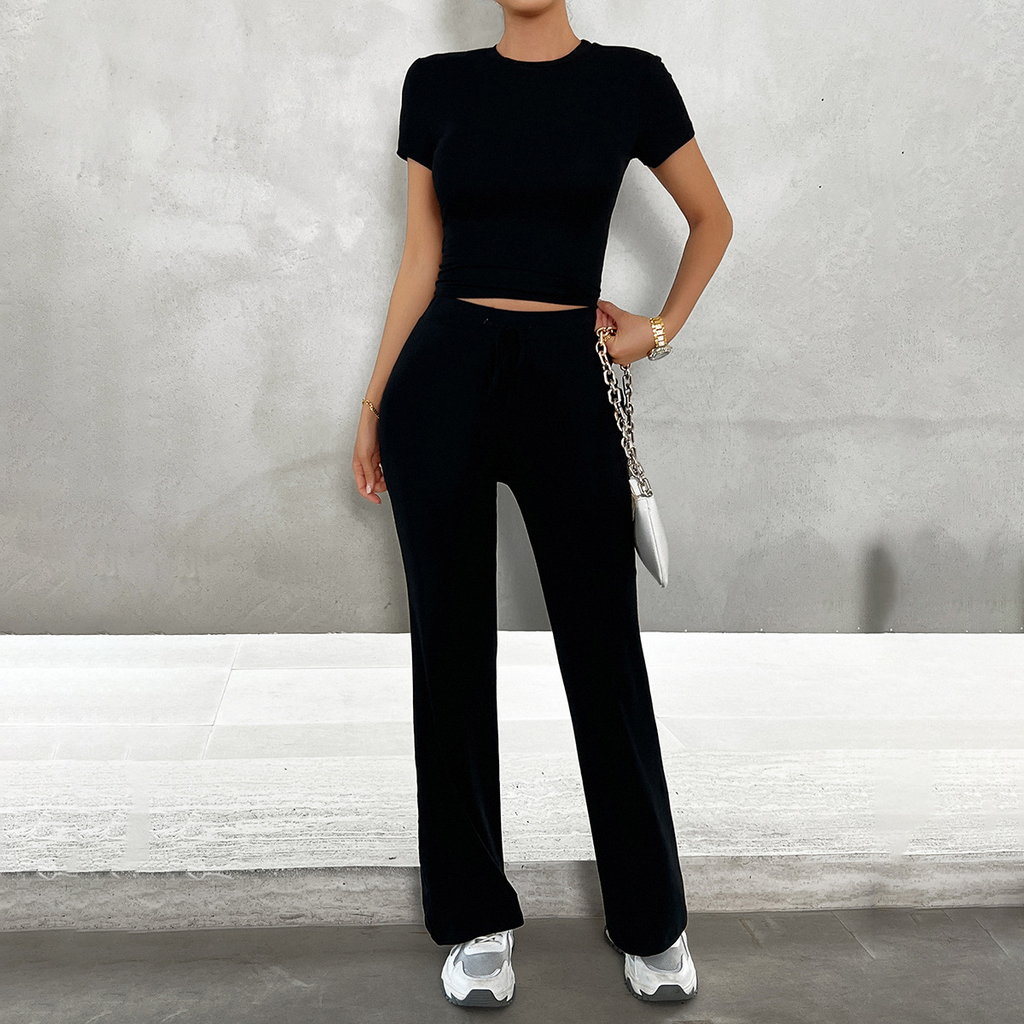 Casual Urban Round Neck Set