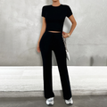 Casual Urban Round Neck Set
