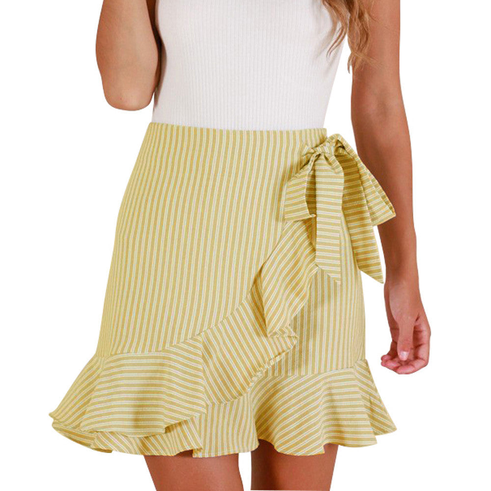 Women Striped Summer Skirt