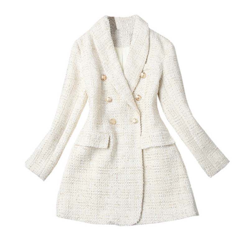 Chic Double-Breasted Tweed Blazer