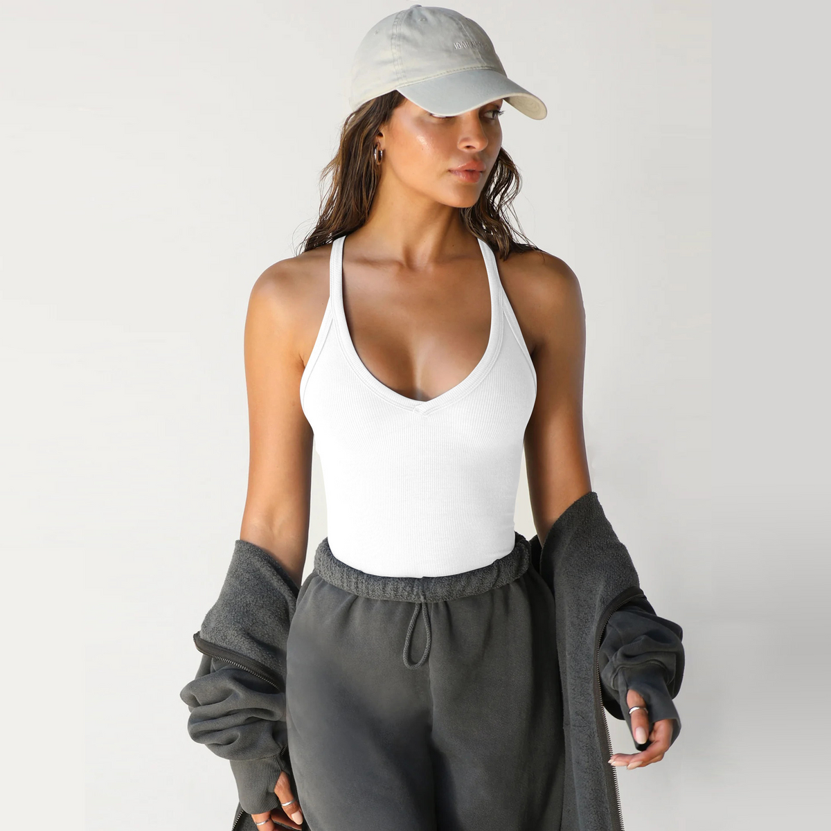 Women Spring Knitted Vest Sexy Slim Top
