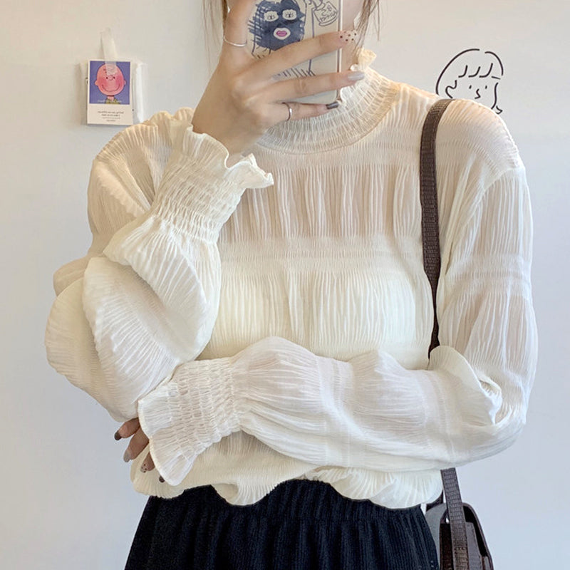 French Style Loose Chiffon Blouse