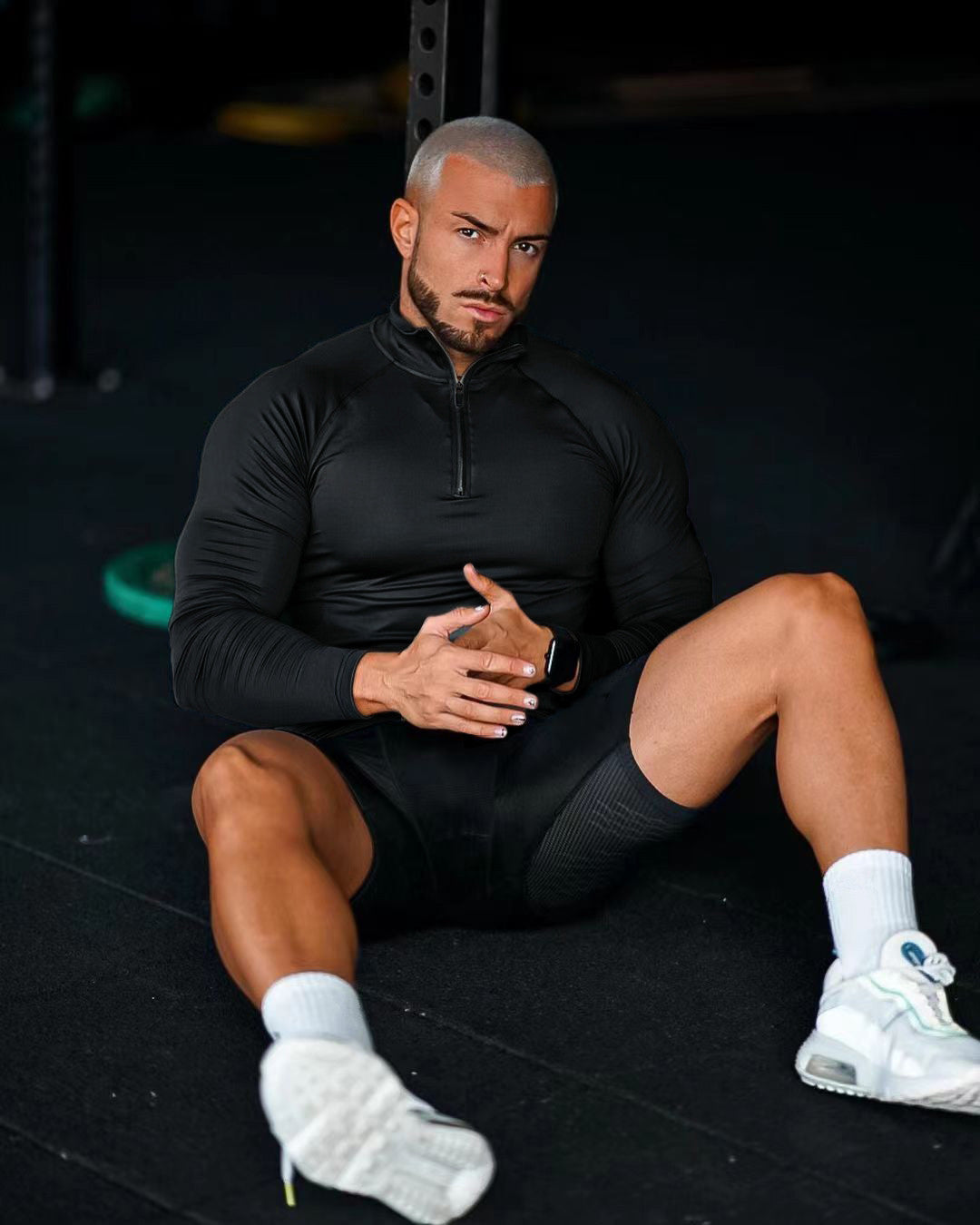 Men Half-Zip Fitness T-Shirt