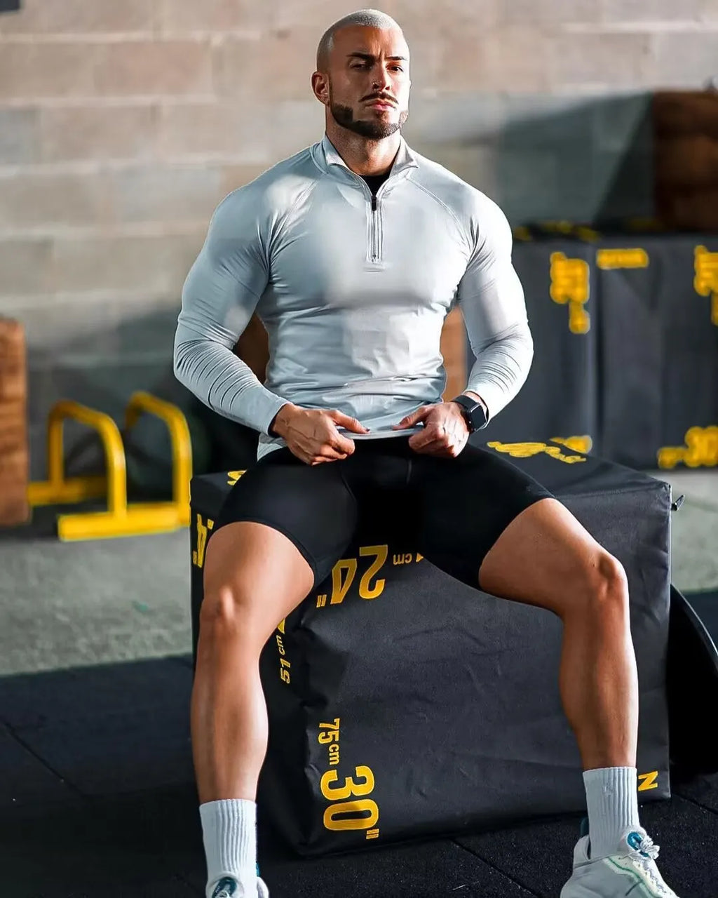 Men Half-Zip Fitness T-Shirt