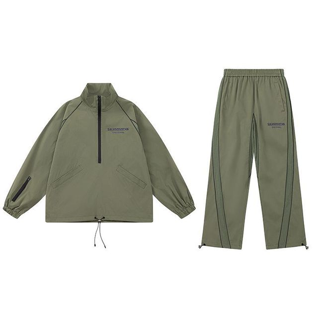 Men Trendy Stand Collar Pullover Jacket