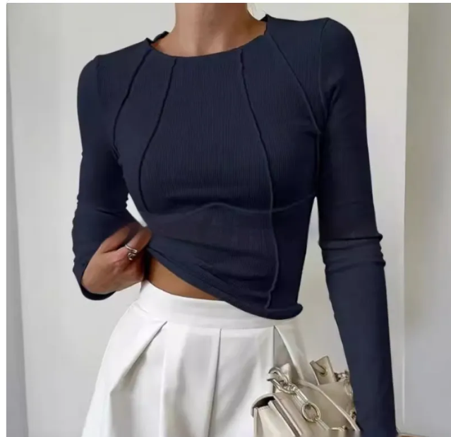 Women Long Sleeve Knitted Top