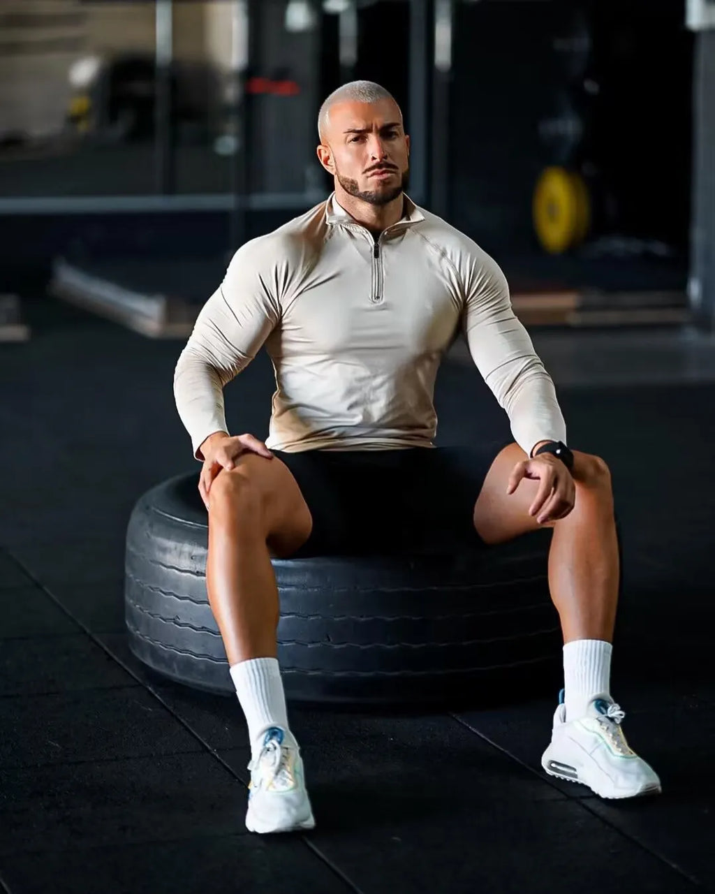 Men Half-Zip Fitness T-Shirt