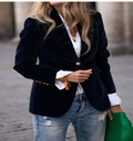 Women's Green Velvet Blazer