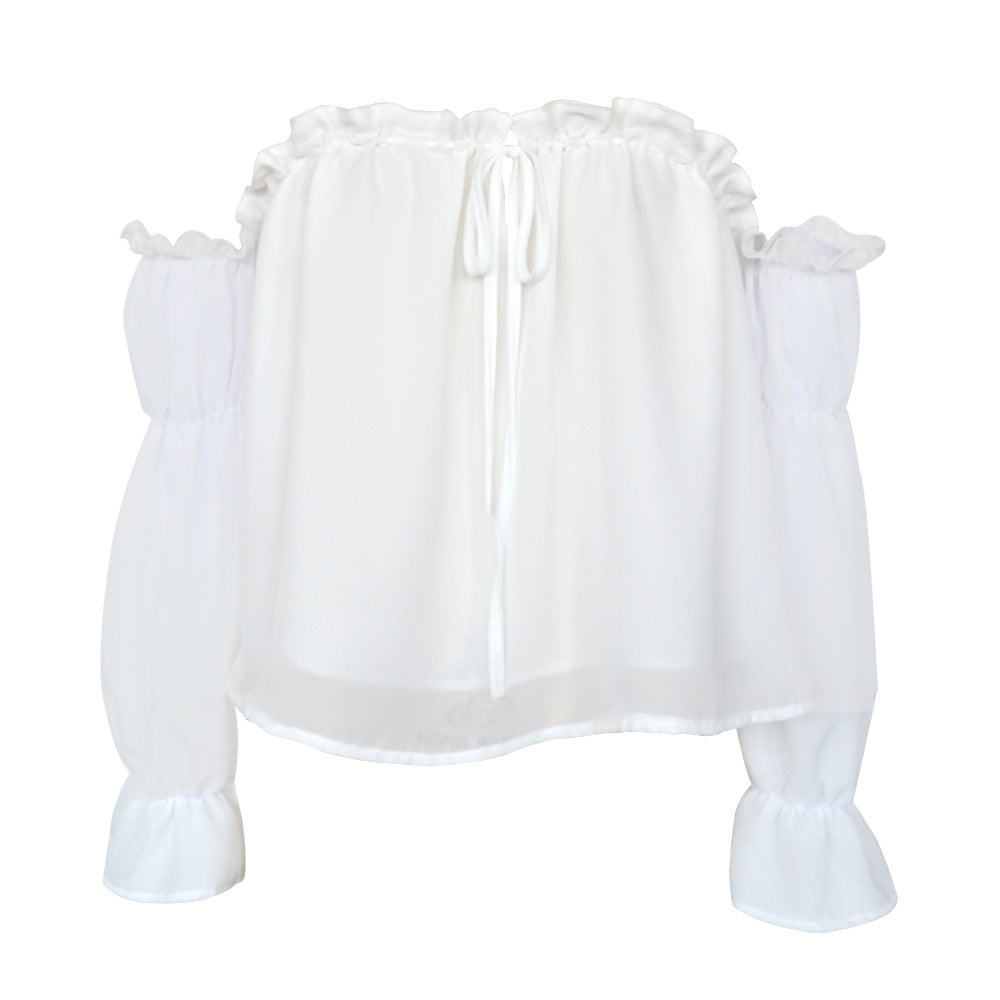 Shoulder Ruffle Blouse