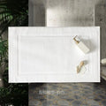 White Floor Towel Thicken Jacquard SPA Bathroom Mat Hotel Home Grey Bath Mats 100%Cotton Non-Slip Water Absorption Bathtub Towel