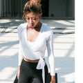 Women's waist Tie Yoga Top