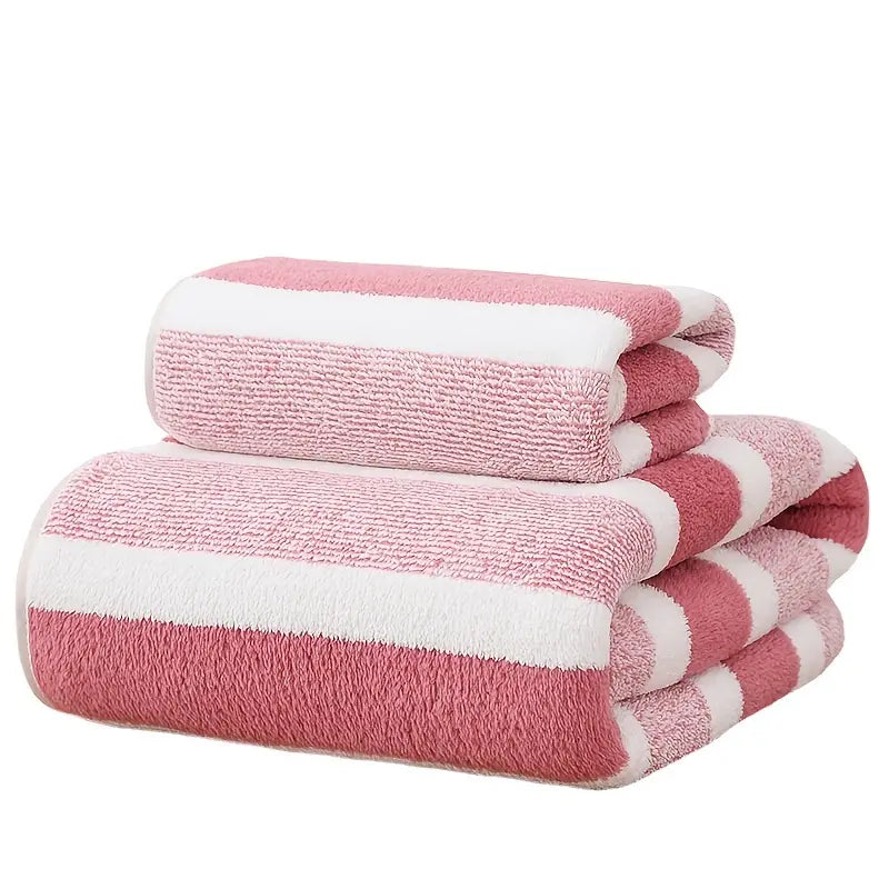 2-PieceStriped Towel Set