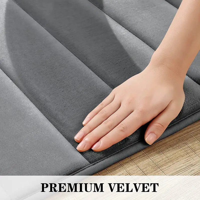 Memory Foam Bath Mat - Soft, Absorbent, Non-Slip