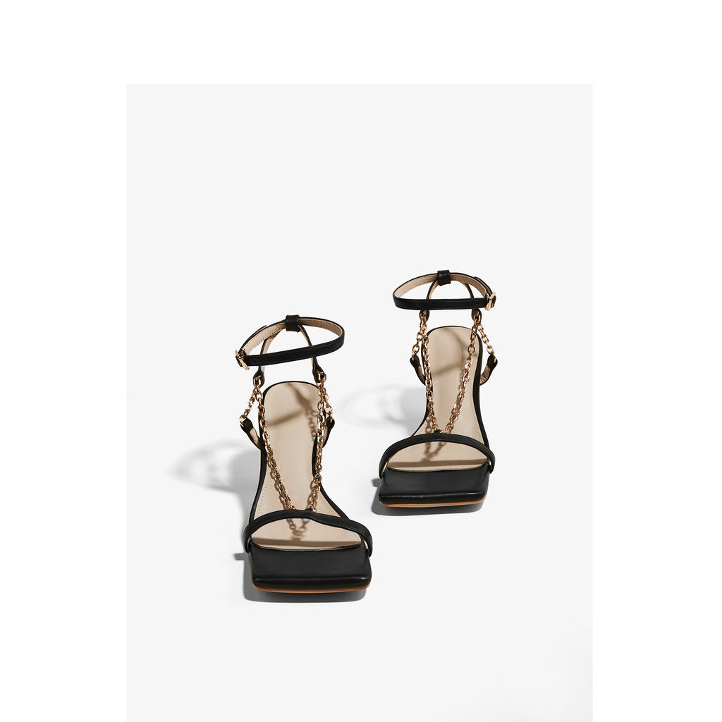 Square Toe Mid-Stiletto Sandals