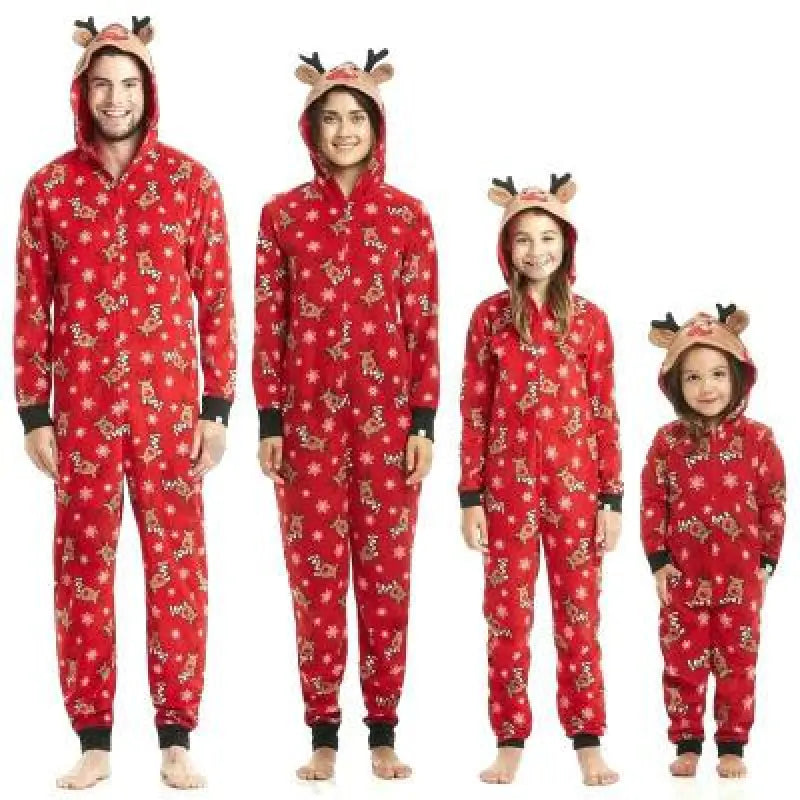 Hooded Christmas Jumpsuit Set