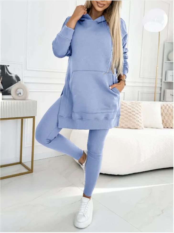 Women Thick Hooded Sweatsuit Set