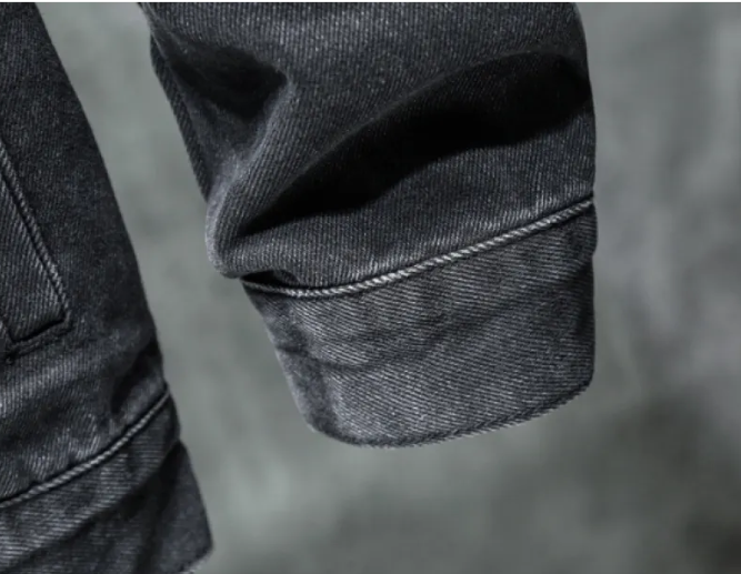 Men Velvet Denim Jacket