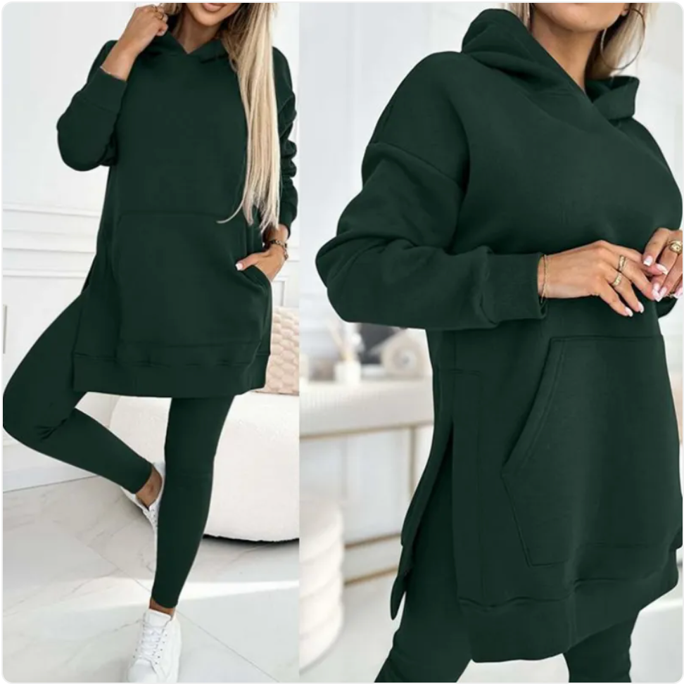 Women Thick Hooded Sweatsuit Set