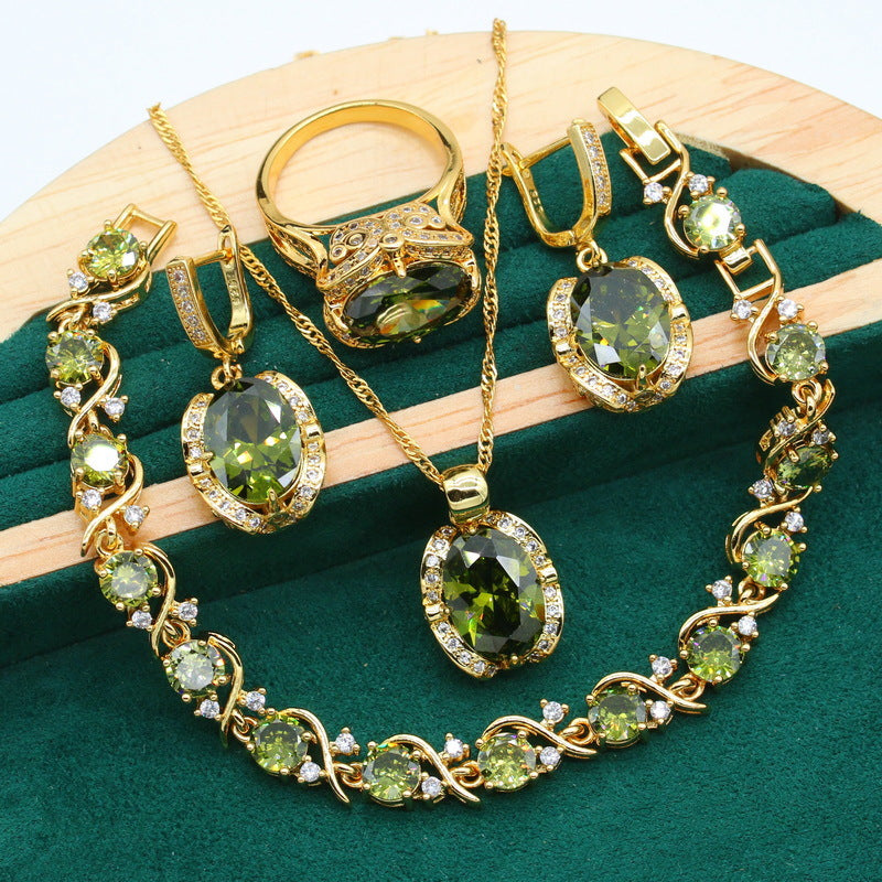 Elegant Rhinestone Jewelry Set