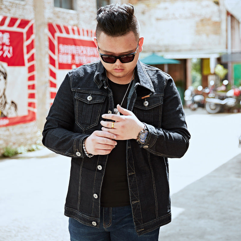 Men Plus Size Denim Jacket