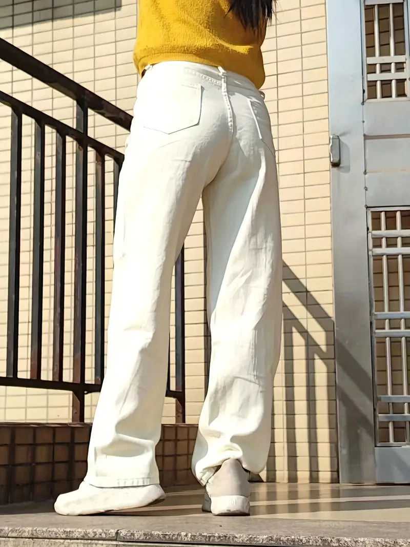 Women Vintage High Waist Loose Fit Denim Jeans