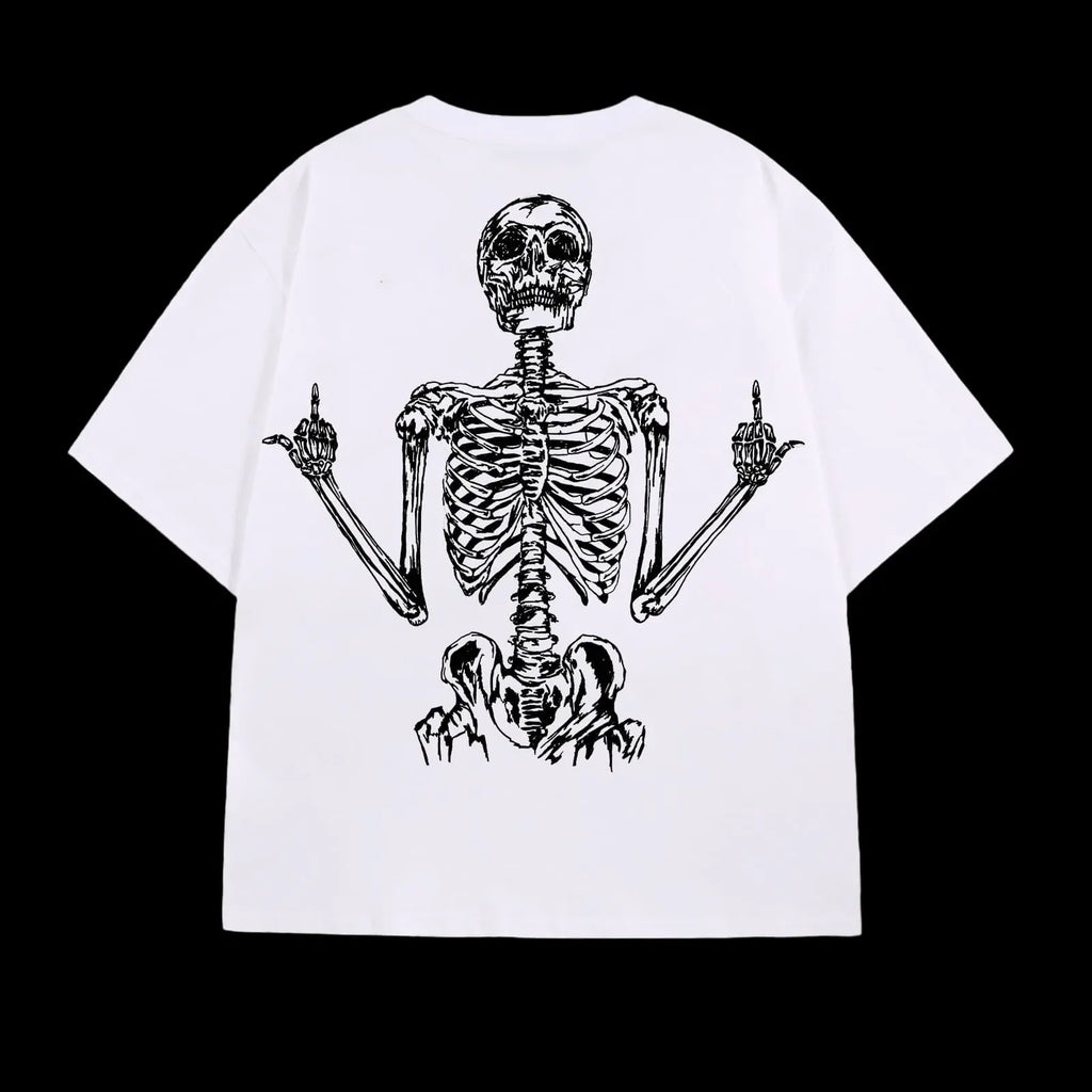 Men and Women Gothic Spider Print Cotton T-Shirt