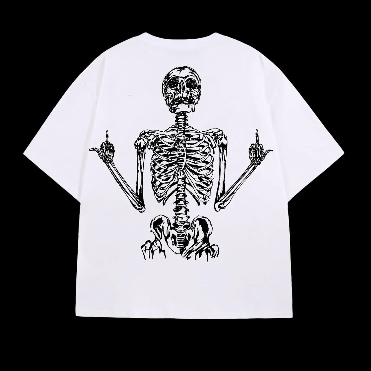 Men and Women Gothic Spider Print Cotton T-Shirt