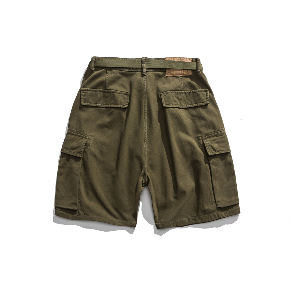 Men Khaki Army Green Work Shorts