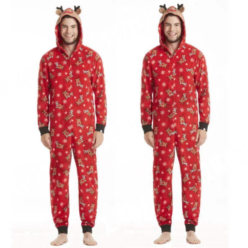 Hooded Christmas Jumpsuit Set