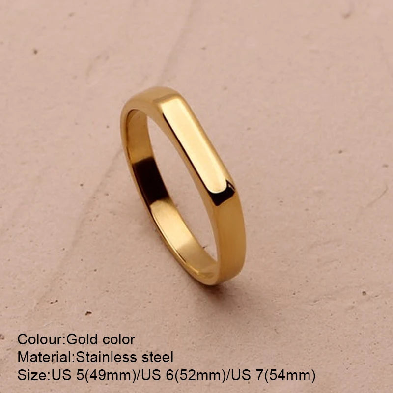 St-Delan Fashion Ring 316L Stainless Steel Ring Anillo Ringen Mujer Women Rings Bague Couple Matching Jewlery Fashion Gifts