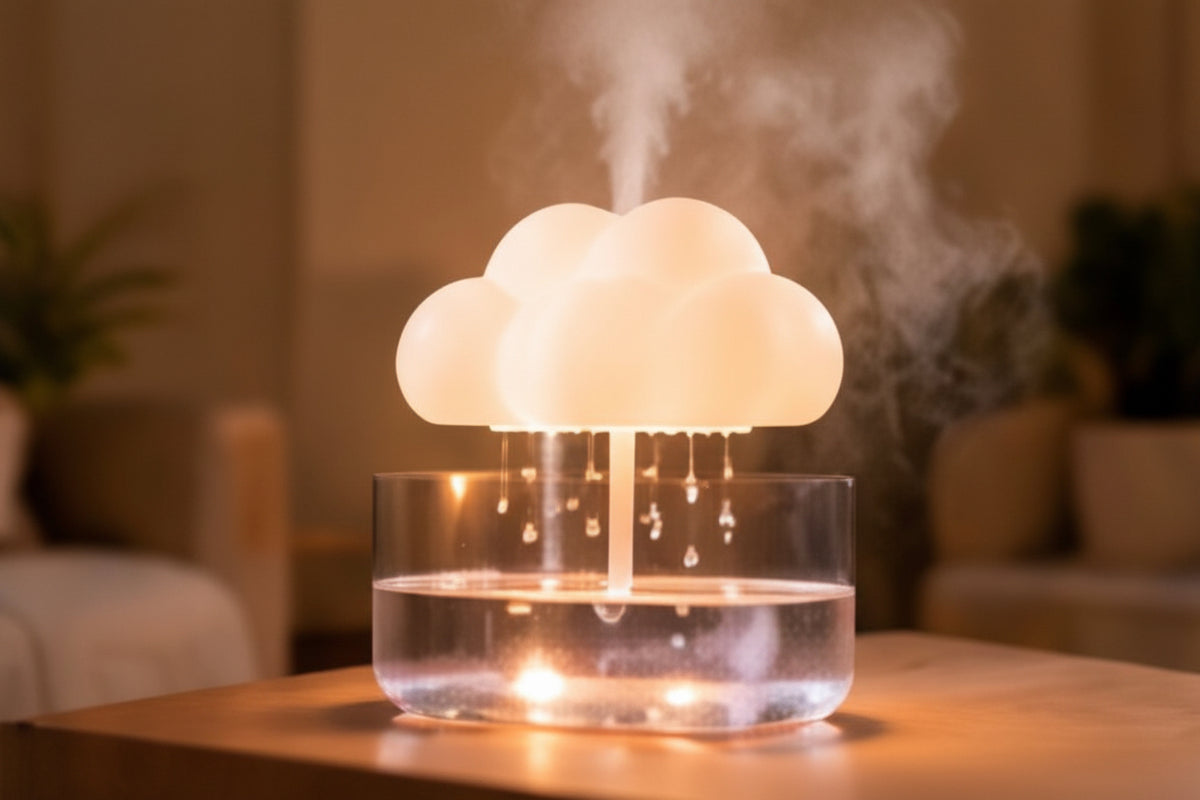 Cloud And Raindrop Humidifier