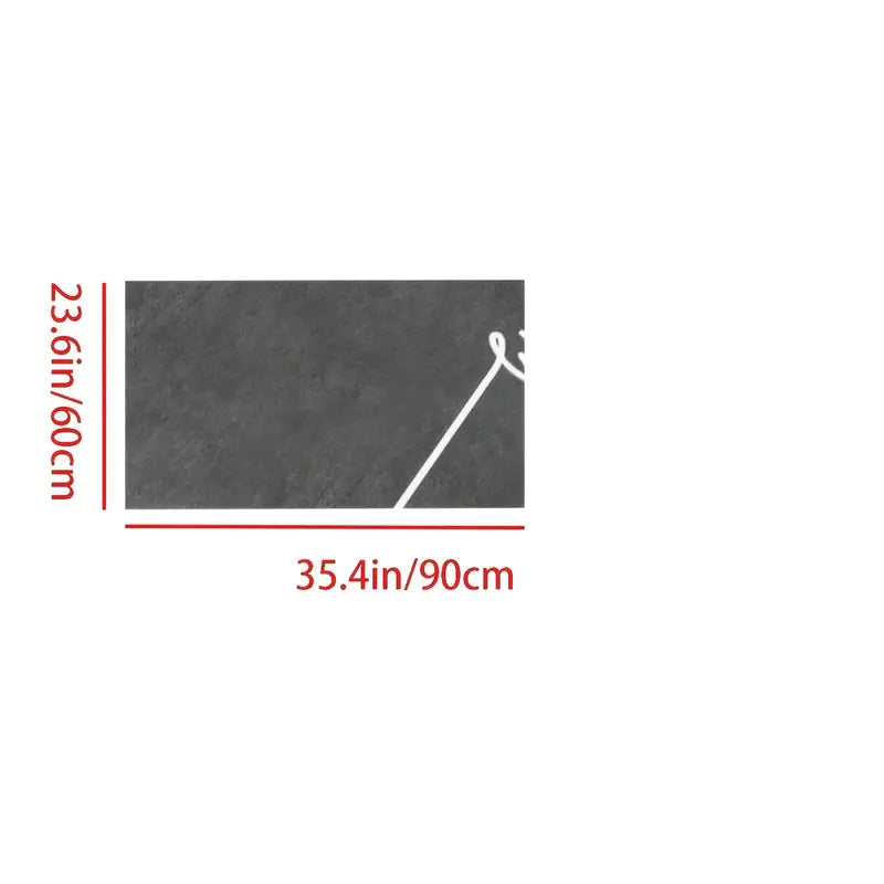 Water Absorbent Non-slip Bath Mat 23.6x35.4in