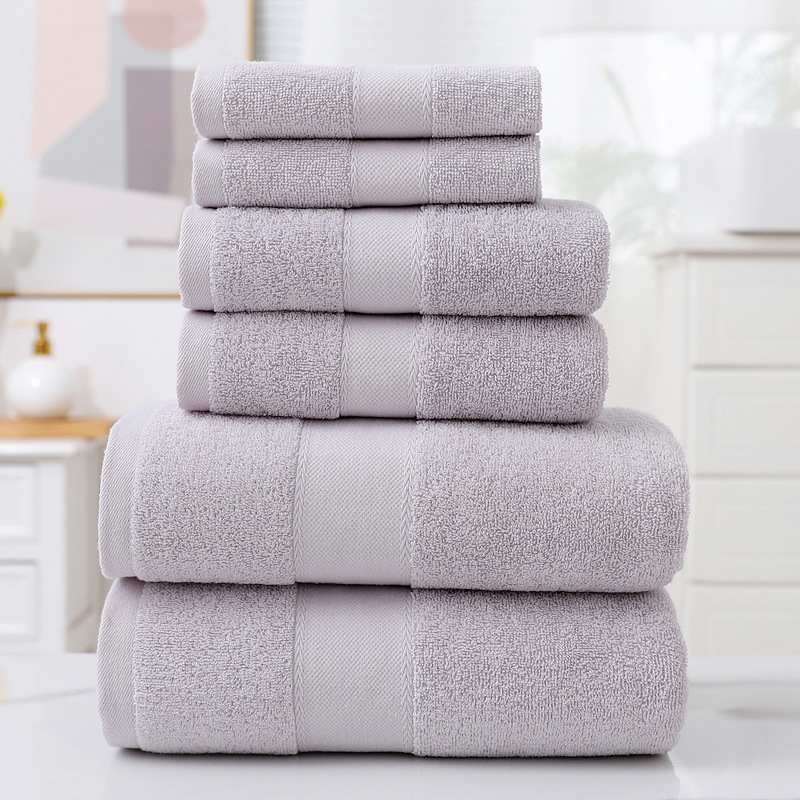 6-Piece Cotton Absorbent Towel Bath Set