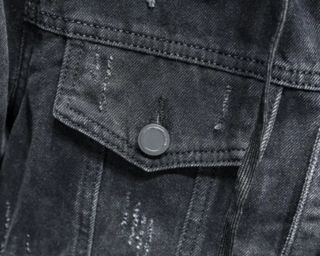 Men Velvet Denim Jacket
