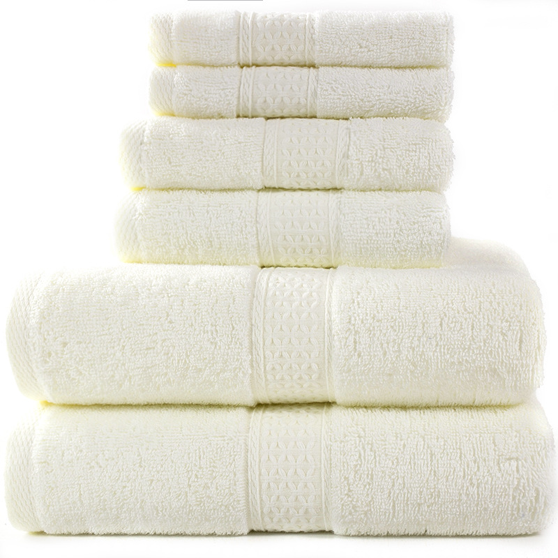 6-Piece Cotton Absorbent Towel Bath Set