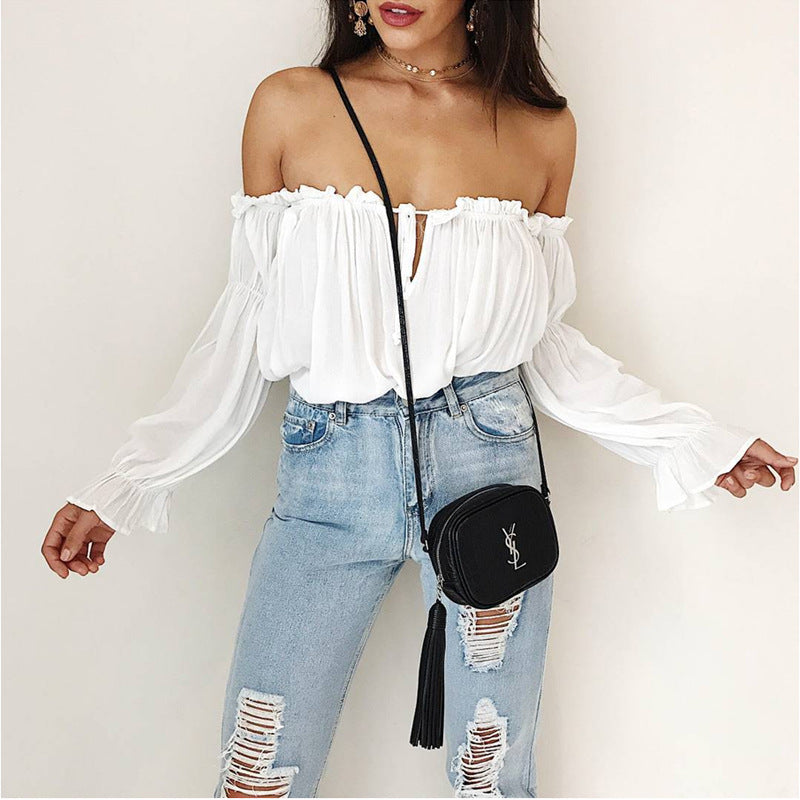 Shoulder Ruffle Blouse