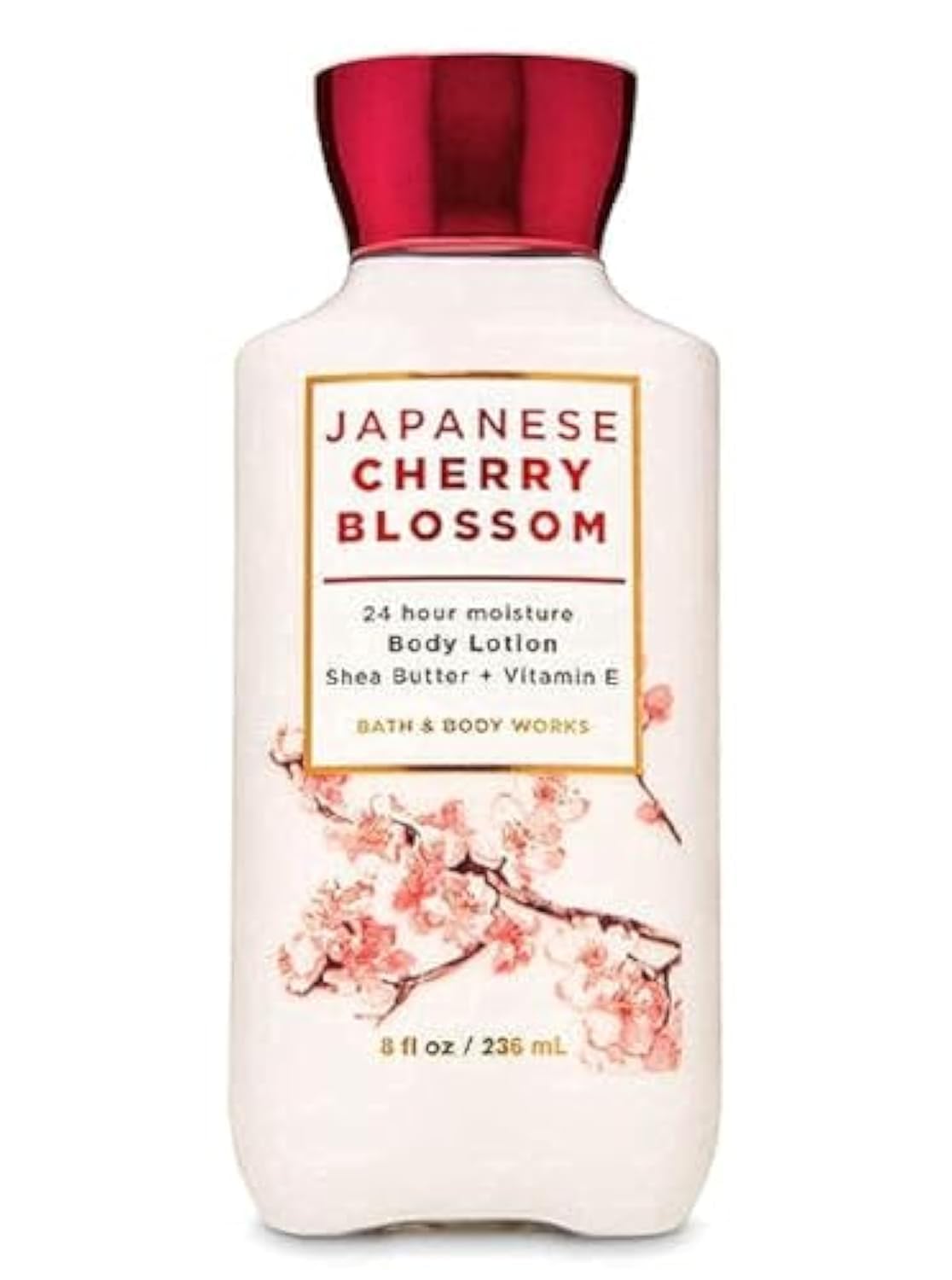 Bath and Body Japanese Cherry Blossom 24 Hour Moisture Super Smooth Body Lotion with Shea Butter Coconut Oil and Vitamin E 8 fl oz / 236 mL