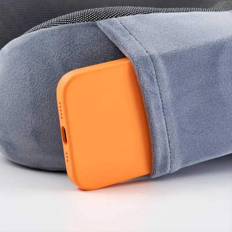 Memory Foam Travel Pillow with Earplugs & Storage Bag